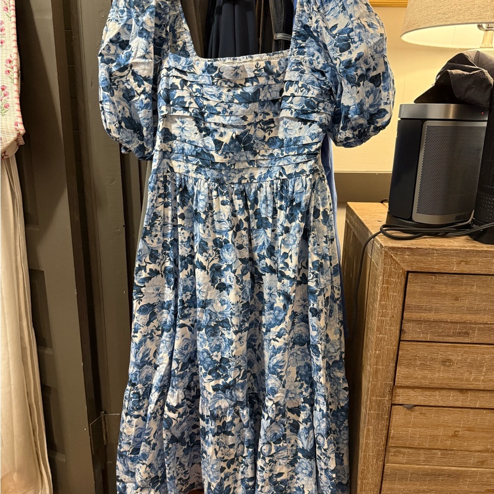 NWT Abercrombie & Fitch Emerson Poplin Puff Sleeve Dress